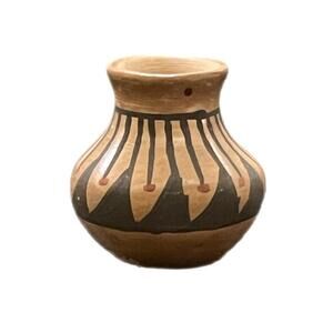 Handcrafted Brown and Gold 2.5” Mata Ortiz Pottery